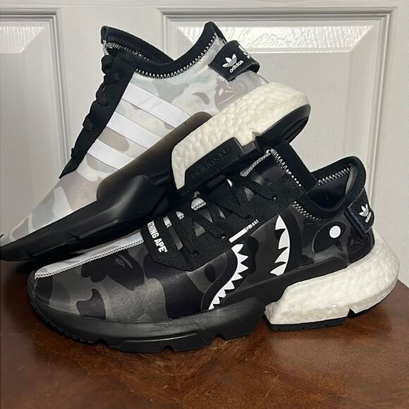 🔥🔥 ADIDAS x BAPE NEIGHBORHOOD POD S3.1 Shoes - PERFECT - Men Sz 8.5 - RARE - Picture 1 of 13